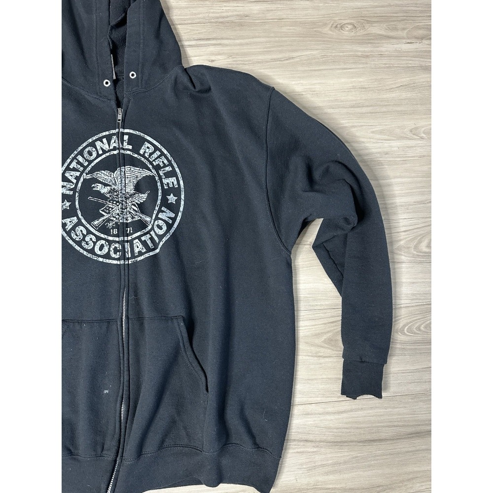 Vintage NRA National Rifle Association Full zip sweatshirt Sweater As 2X - Picture 2 of 6